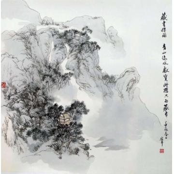 陈宏年国画山水藏书楼阁字画之家