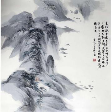 陈宏年国画山水古代藏书处多建于水畔字画之家