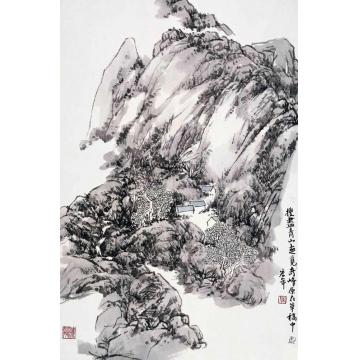陈宏年国画山水水墨山水作品(3)字画之家