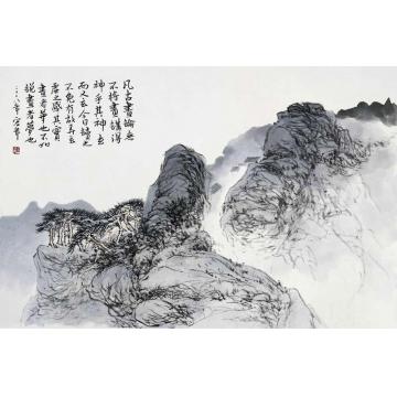 陈宏年国画山水水墨山水作品(12)字画之家