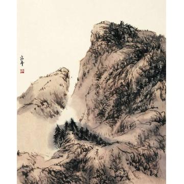 陈宏年国画山水水墨山水作品(32)字画之家