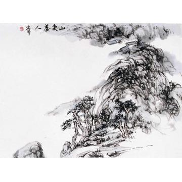 陈宏年国画山水水墨山水作品(43)字画之家
