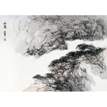 陈宏年国画山水水墨山水作品(48)字画之家