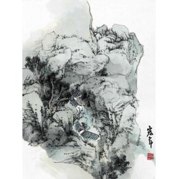 陈宏年国画山水水墨山水作品(78)字画之家