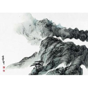 陈宏年国画山水水墨山水作品(82)字画之家