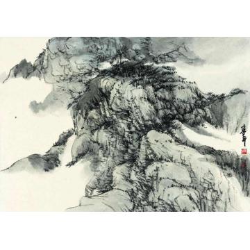 陈宏年国画山水水墨山水作品(84)字画之家