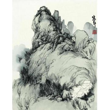 陈宏年国画山水水墨山水作品(86)字画之家