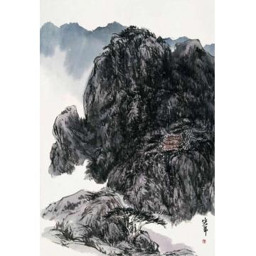 陈宏年国画山水水墨山水作品(88)字画之家