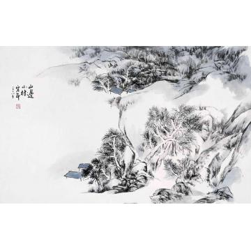 陈宏年国画山水水墨山水作品(89)字画之家