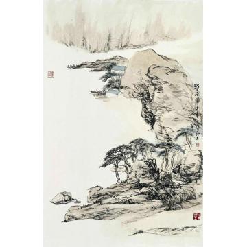 陈宏年国画山水水墨山水作品(100)字画之家