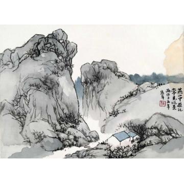 陈宏年国画山水水墨山水作品(103)字画之家