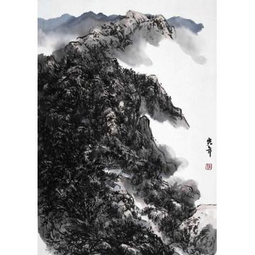 陈宏年国画山水水墨山水作品(107)字画之家