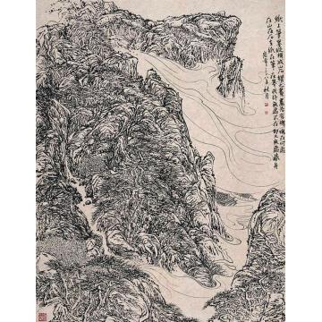 陈宏年国画山水水墨山水作品(126)字画之家