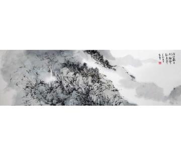 陈宏年国画山水《古刹钟声》字画之家
