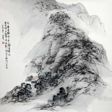 陈宏年国画山水《清净永定》字画之家