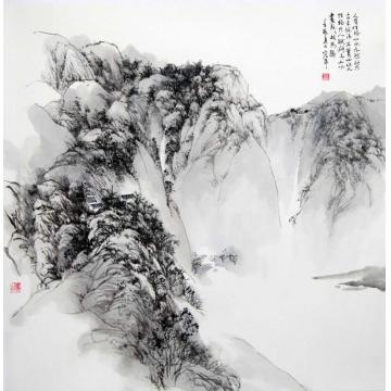 陈宏年国画山水《仁山智水》字画之家