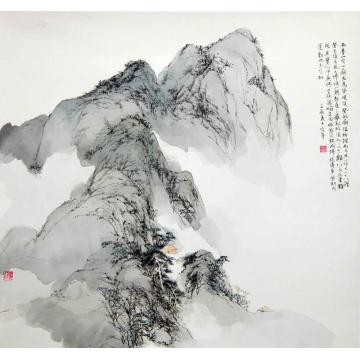 陈宏年国画山水《一阶一诚》字画之家