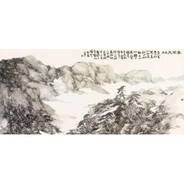 陈宏年国画山水《春回大地》字画之家