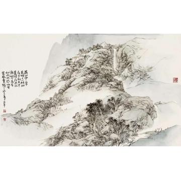 陈宏年国画山水《溪水长流》字画之家