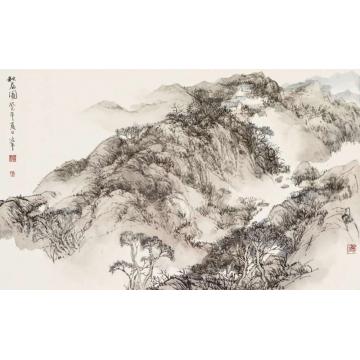 陈宏年国画山水《秋居图》字画之家