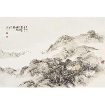 陈宏年国画山水《静听钟磬声》字画之家