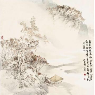 陈宏年国画山水《山亭领秋美》字画之家