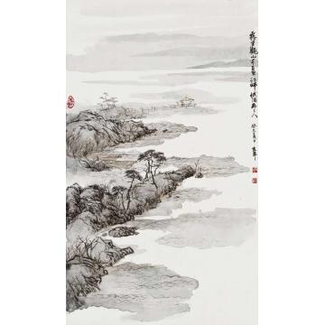 陈宏年国画山水《雾里观山》字画之家