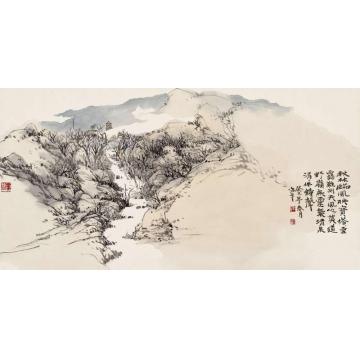 陈宏年国画山水《涓伴钟声》字画之家