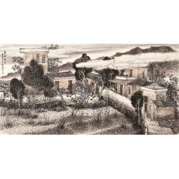 叶其嘉国画山水家山祥云字画之家