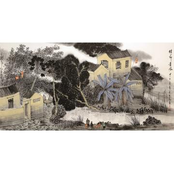 叶其嘉国画山水佳节青风字画之家