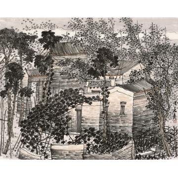 叶其嘉国画山水故园字画之家