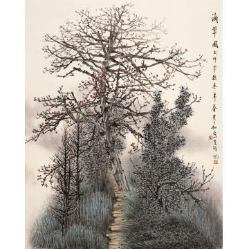 叶其嘉国画山水滴翠图字画之家