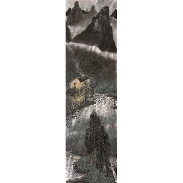 叶其嘉国画山水春雨字画之家