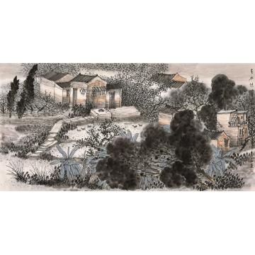 叶其嘉国画山水春水悠悠字画之家