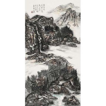 董雷国画山水滩声终夜满字画之家