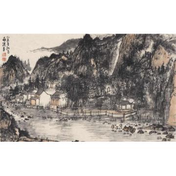 汪为胜国画山水春水图字画之家