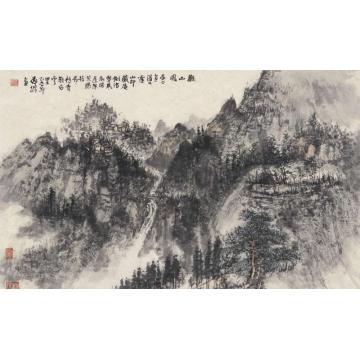 汪为胜国画山水观山图字画之家