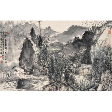 汪为胜国画山水古诗意图字画之家