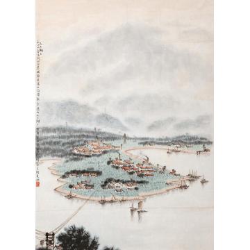 黄养辉油画风景人工湖上字画之家