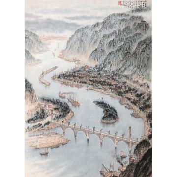 黄养辉油画风景新安江水电站1字画之家