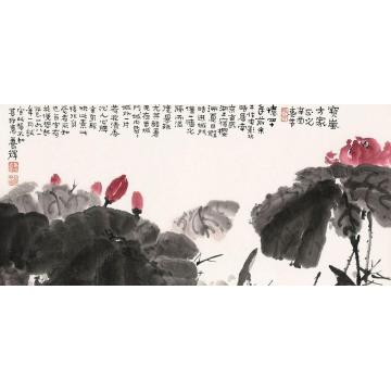 黄养辉国画花鸟清莲图字画之家