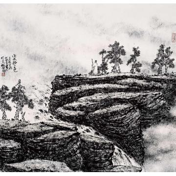 林蘭子国画山水水天共一色字画之家