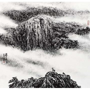 林蘭子国画山水焦墨山水005字画之家