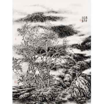 林蘭子国画山水观云月字画之家