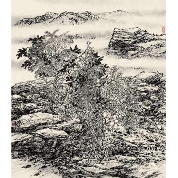 林蘭子国画山水静秋字画之家