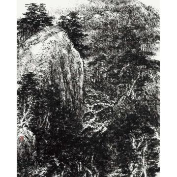 林蘭子国画山水焦墨山水027字画之家