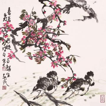 郭志光国画花鸟春著花枝百态生字画之家