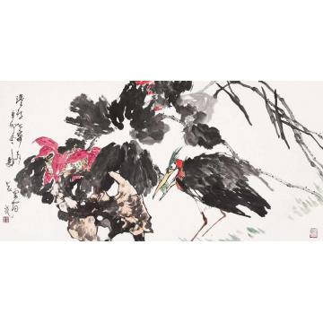 郭志光国画花鸟淡然心寄水云间字画之家