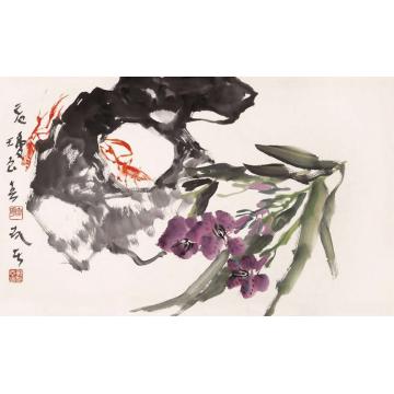 郭志光国画花鸟花鸟册页六开之一-忘忧字画之家