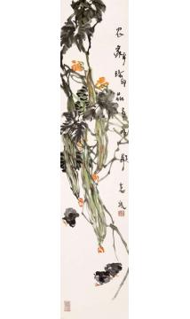 郭志光国画花鸟花鸟四条屏之二-农家珍品字画之家